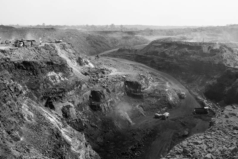 An open-cast coal  mine in Jharia Coal Fields in Dhanbad district, Jharkhand. The expanse and  extent of degradation of nature through deforestation and landscape change  resulting from this activity is overtly evident